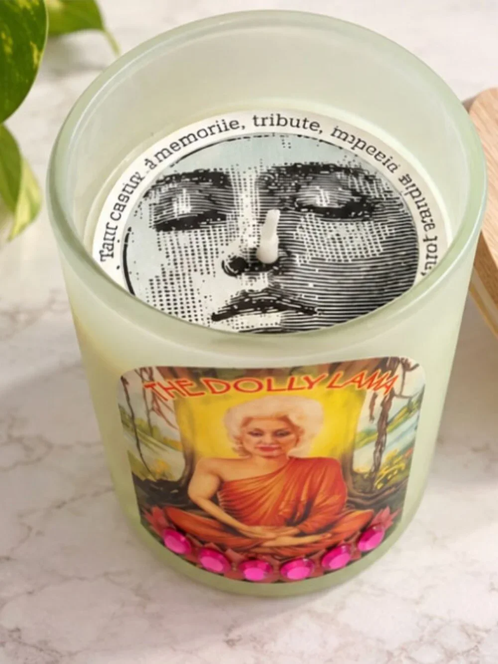 The Dolly Lama ✨ Healing & Peace Scented Art Candle | Handmade Embellished